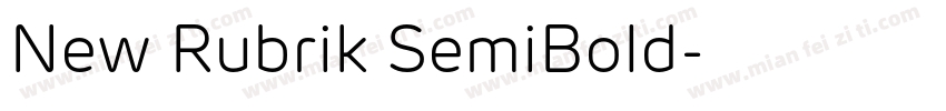 New Rubrik SemiBold字体转换